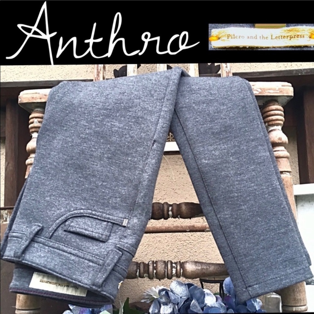 COPY - ANKLE ANTHRO Zip Pilcro Stretch Skinnies Legging Soft Comfy!